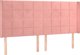 vidaXL Zaglowek uszak, rozowy, 203x16x118/128 cm, aksamit