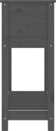 vidaXL Donica με ράφι, γκρι, 82,5x34,5x81 εκ., μασίφ ξύλο πεύκου