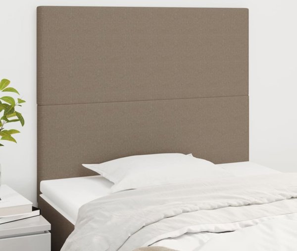 vidaXL Προσκέφαλα κρεβατιού, σετ 2 τεμ., taupe, 80x5x78/88 cm, ύφασμα