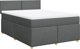 vidaXL Κρεβάτι Continental με Στρώμα, Σκούρο Γκρι Ύφασμα, 160x200 cm