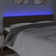 vidaXL Zaglowek do lozka z LED, ciemnobrazowy, 200x5x78/88 cm, tkanina