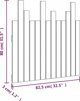 vidaXL Κεφαλάρι κρεβατιού 82,5x3x80 εκ, μασίφ πεύκο
