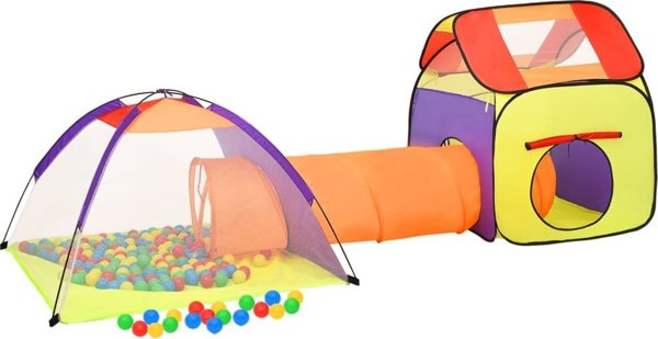 vidaXL vidaXL Namiot do zabawy dla dzieci, kolorowy, 338x123x111 cm