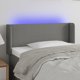 vidaXL Κεφαλάρι κρεβατιού με LED, σκούρο γκρι, 83x16x78/88 cm, υφασμάτινο