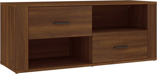 vidaXL Έπιπλο τηλεόρασης, καφέ δρυς, 100x35x40 εκ.
