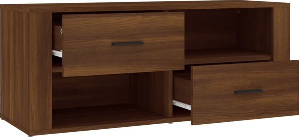 vidaXL Έπιπλο τηλεόρασης, καφέ δρυς, 100x35x40 εκ.