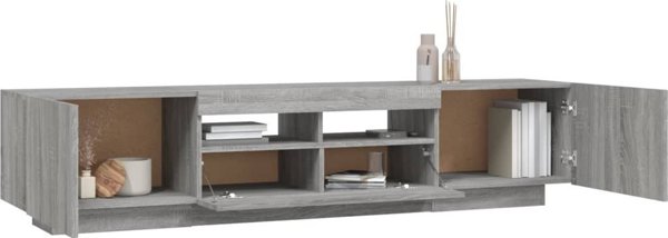 vidaXL Σετ 2 ντουλάπια TV με LED φωτισμό, Sonoma γκρι δρυς