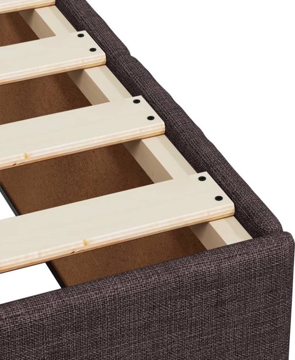vidaXL Κρεβάτι κοντινεντάλ με στρώμα καφέ 90x190 cm