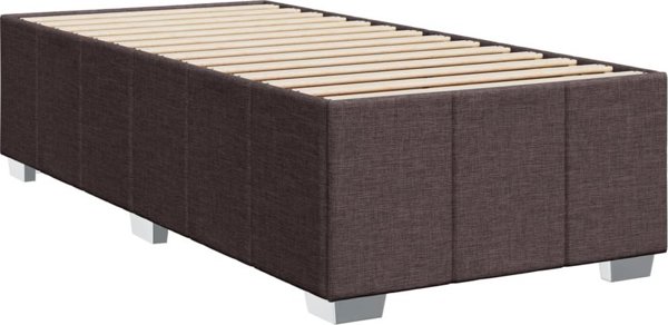 vidaXL Κρεβάτι κοντινεντάλ με στρώμα καφέ 90x190 cm