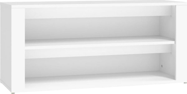 vidaXL Ράφι για παπούτσια, λευκό, 100x35x45 εκ.