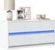 vidaXL Έπιπλο Τηλεόρασης με LED, λευκό, 100x34x50εκ, ξύλινο υλικό
