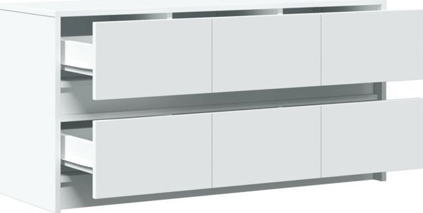 vidaXL Έπιπλο Τηλεόρασης με LED, λευκό, 100x34x50εκ, ξύλινο υλικό