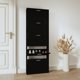 vidaXL Ντουλάπι παπουτσιών, μαύρο, 59x17x169 εκ, ξυλοπούνσιο υλικό