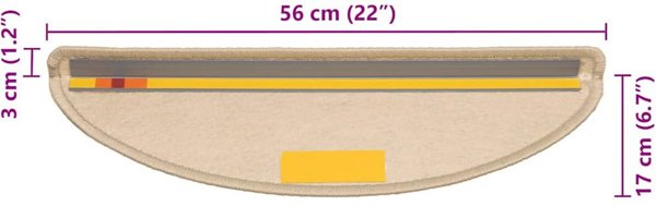vidaXL Αυτοκόλλητα Πατάκια Σκάλας με Όψη Sisal, 56x17x3 cm, 30 Τεμάχια