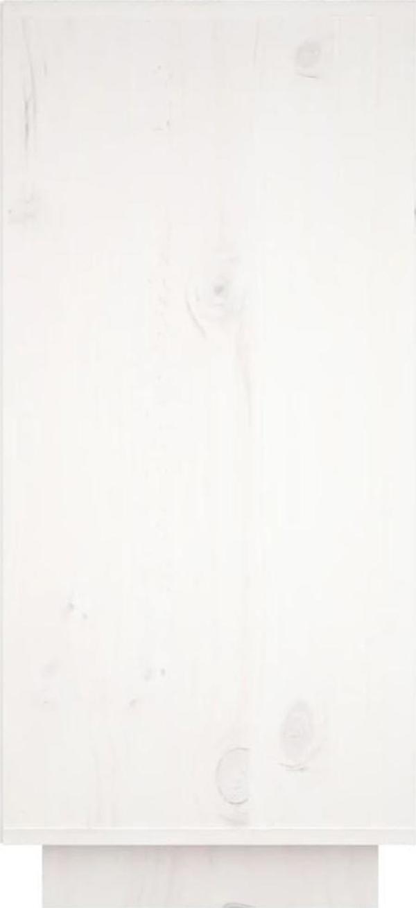 vidaXL Ντουλάπι, λευκό, 60x34x75 cm, μασίφ ξύλο πεύκου