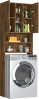 vidaXL Ντουλάπι πλυντηρίου, καπνιστός δρυς, 64 x 25,5 x 190 cm