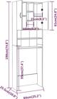 vidaXL Ντουλάπι πλυντηρίου, καπνιστός δρυς, 64 x 25,5 x 190 cm