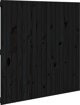 vidaXL Κεφαλάρι κρεβατιού, μαύρο, 108x3x110 cm, μασίφ πεύκο