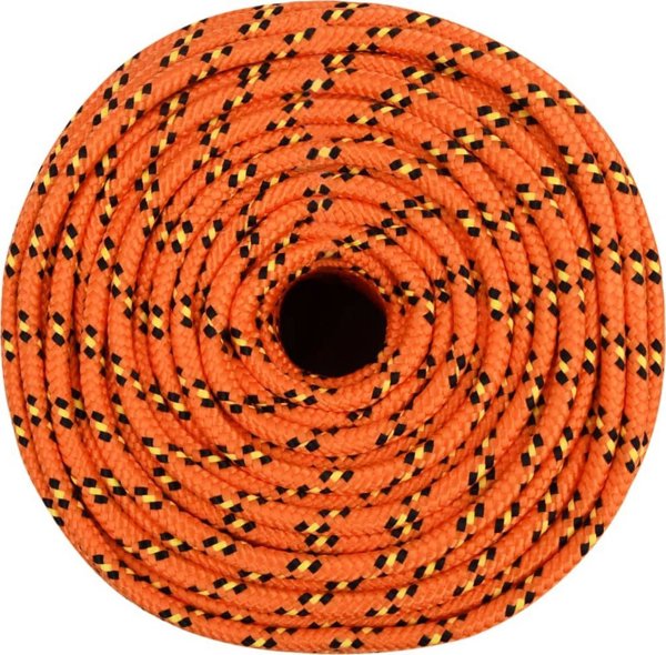 vidaXL Ναυτική γραμμή πορτοκαλί, 8 mm, 100 m, πολυπροπυλένιο
