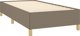vidaXL Κοντινενταλ κρεβάτι με στρώμα taupe ύφασμα 100x200 cm