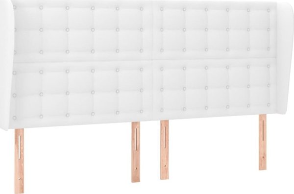 Προσκέφαλο uszak vidaXL, λευκό, 163x23x118/128 cm, τεχνητό δέρμα