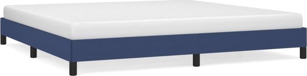 vidaXL Κορνίζα κρεβατιού, μπλε, 200x200 εκ., με υφασμάτινη επένδυση