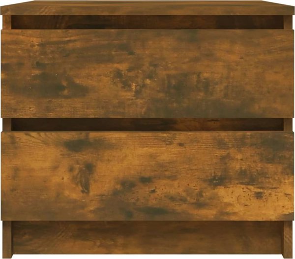 vidaXL Κομοδίνα, σετ 2 τεμ., καπνιστό δρυς, 50x39x43,5 εκ.