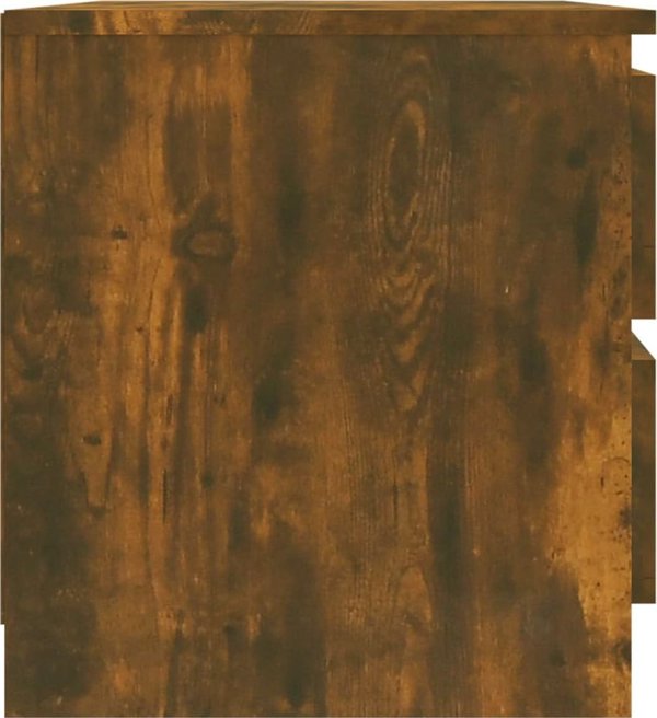 vidaXL Κομοδίνα, σετ 2 τεμ., καπνιστό δρυς, 50x39x43,5 εκ.