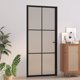 vidaXL Εσωτερική πόρτα 93x201,5 cm, μαύρο ματ γυαλί και αλουμίνιο