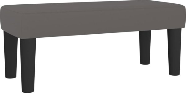 vidaXL πάγκος σε γκρι με συνθετικό δέρμα, 70x30x30 cm