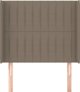 vidaXL Κεφαλάρι uszak, taupe, 93x16x118/128 cm, υφασμάτινο