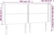vidaXL Κεφαλάρι κρεβατιού με LED, σκούρο γκρι, 183x16x118/128cm, ύφασμα