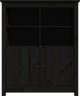 vidaXL Szafka, czarna, 83x41,5x100 cm, lite drewno sosnowe