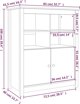 vidaXL Szafka, czarna, 83x41,5x100 cm, lite drewno sosnowe
