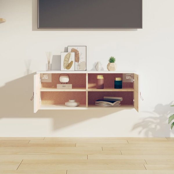vidaXL Επιτοίχια ντουλάπα, λευκή, 80x30x30 εκ, συμπαγές πεύκο