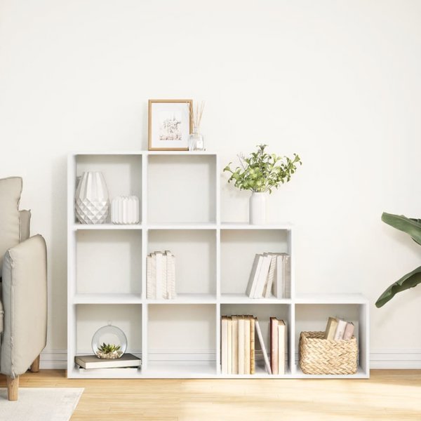vidaXL Ράφι διαχωριστικό, 3 επίπεδα, λευκό, 137,5x29x103,5 εκ.