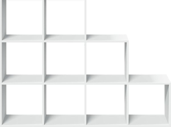 vidaXL Ράφι διαχωριστικό, 3 επίπεδα, λευκό, 137,5x29x103,5 εκ.