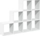 vidaXL Ράφι διαχωριστικό, 3 επίπεδα, λευκό, 137,5x29x103,5 εκ.