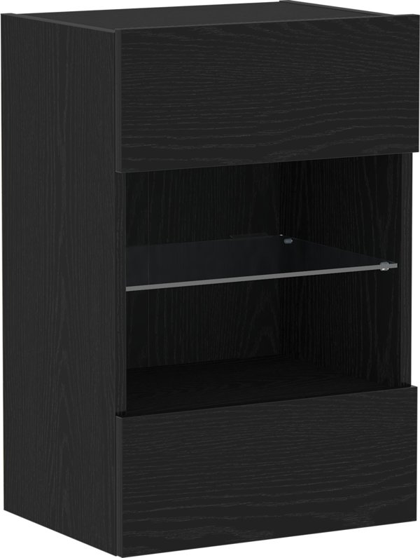vidaXL Έπιπλο Τηλεόρασης, Σύνθετο TV LED, Μαύρη Δρυς, 40x30x60,5 cm