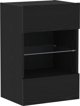 vidaXL Έπιπλο Τηλεόρασης, Σύνθετο TV LED, Μαύρη Δρυς, 40x30x60,5 cm