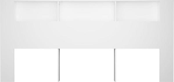 vidaXL κεφαλάρι κρεβατιού με ράφια, λευκό, 220x18,5x104,5 εκ.