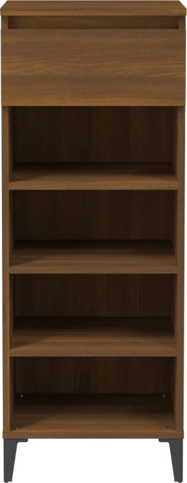 vidaXL Ντουλάπι παπουτσιών, καφέ δρυς, 40x36x105 εκ.