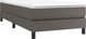 vidaXL Κρεβάτι κοντινεντάλ με στρώμα, γκρι, δερματίνη 90x190 cm