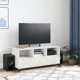 vidaXL Επιπλο RTV λευκό, 100,5x39x43,5 cm, ατσάλι