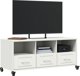 vidaXL Επιπλο RTV λευκό, 100,5x39x43,5 cm, ατσάλι