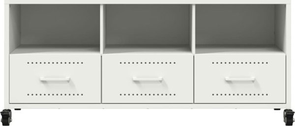 vidaXL Επιπλο RTV λευκό, 100,5x39x43,5 cm, ατσάλι
