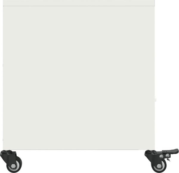 vidaXL Επιπλο RTV λευκό, 100,5x39x43,5 cm, ατσάλι