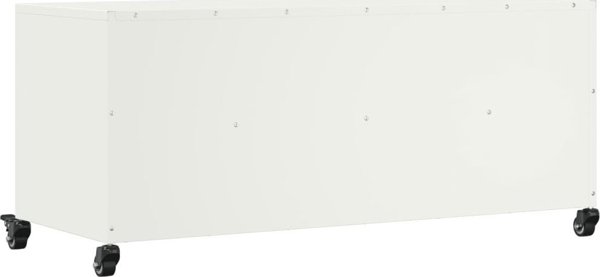 vidaXL Επιπλο RTV λευκό, 100,5x39x43,5 cm, ατσάλι