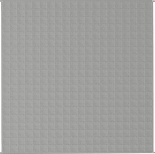 vidaXL Βαριούρας κουβέρτα, γκρι, 200x200 εκ, 9 κιλά, ύφασμα