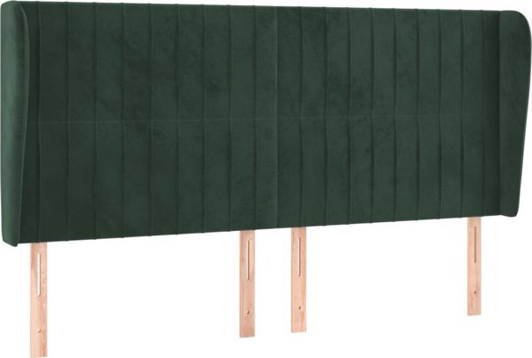 vidaXL Κεφαλάρι uszak σκούρο πράσινο 203x23x118/128 cm βελούδο